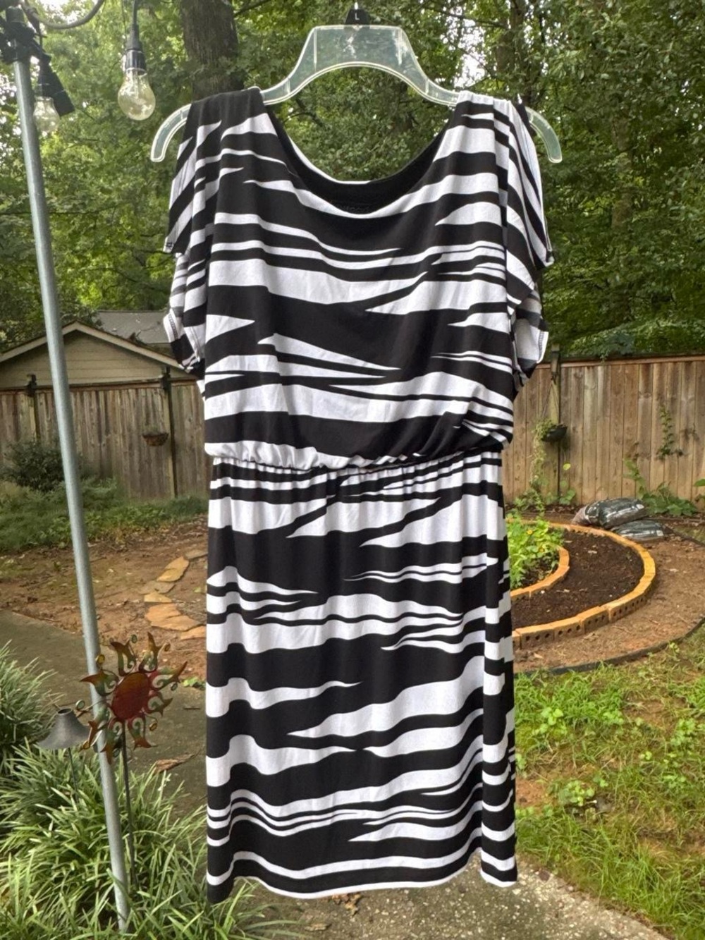 Enfocus Studio Black and White Striped Mini Dress size 10